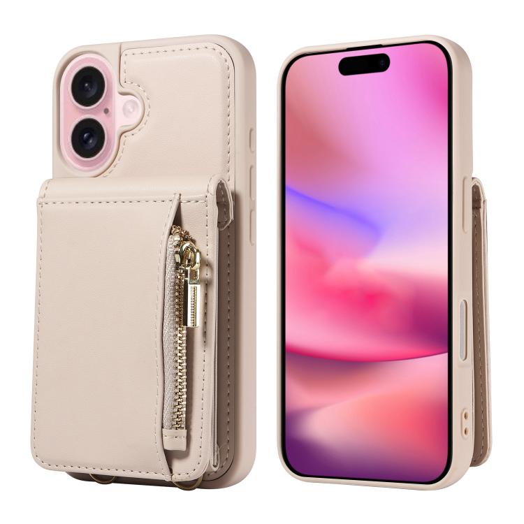 Crossbody Lanyard Zipper Wallet Leather Phone Case, For iPhone 18 / 17, For iPhone 18 Pro / 17 Pro, For iPhone 18 Pro Max / 17 Pro Max, For iPhone Air