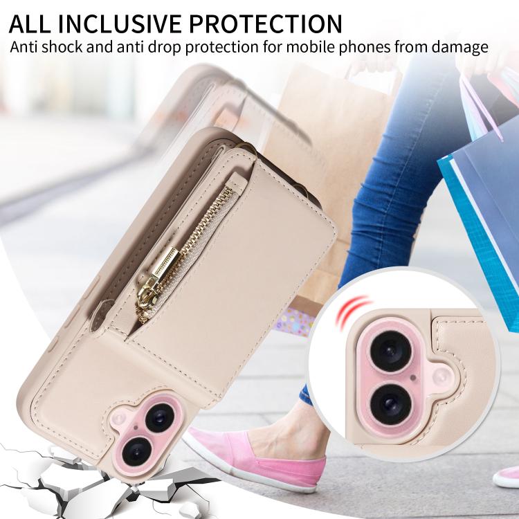 Crossbody Lanyard Zipper Wallet Leather Phone Case, For iPhone 18 / 17, For iPhone 18 Pro / 17 Pro, For iPhone 18 Pro Max / 17 Pro Max, For iPhone Air