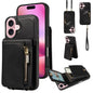 Crossbody Lanyard Zipper Wallet Leather Phone Case, For iPhone 18 / 17, For iPhone 18 Pro / 17 Pro, For iPhone 18 Pro Max / 17 Pro Max, For iPhone Air