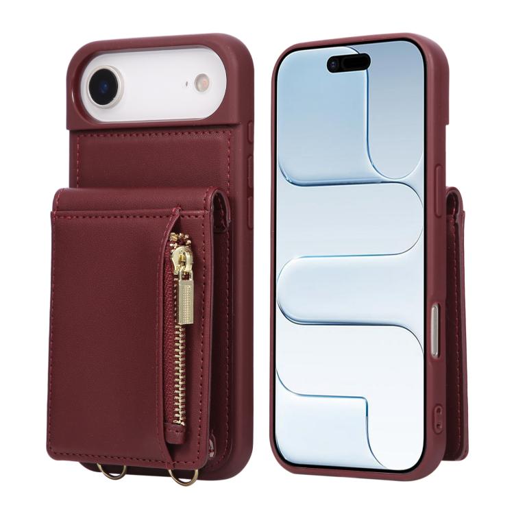 Crossbody Lanyard Zipper Wallet Leather Phone Case, For iPhone 18 / 17, For iPhone 18 Pro / 17 Pro, For iPhone 18 Pro Max / 17 Pro Max, For iPhone Air