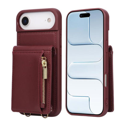 Crossbody Lanyard Zipper Wallet Leather Phone Case, For iPhone 18 / 17, For iPhone 18 Pro / 17 Pro, For iPhone 18 Pro Max / 17 Pro Max, For iPhone Air