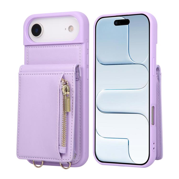 Crossbody Lanyard Zipper Wallet Leather Phone Case, For iPhone 18 / 17, For iPhone 18 Pro / 17 Pro, For iPhone 18 Pro Max / 17 Pro Max, For iPhone Air