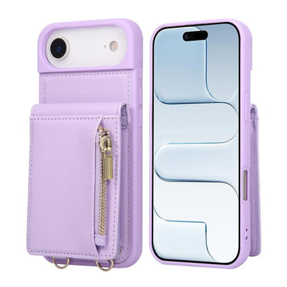Crossbody Lanyard Zipper Wallet Leather Phone Case, For iPhone 18 / 17, For iPhone 18 Pro / 17 Pro, For iPhone 18 Pro Max / 17 Pro Max, For iPhone Air