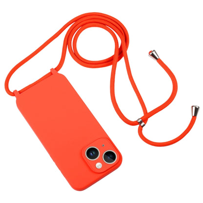 Crossbody Lanyard Liquid Silicone Case, For iPhone 15 Plus