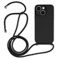 Crossbody Lanyard Liquid Silicone Case, For iPhone 15 Plus