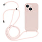 Crossbody Lanyard Liquid Silicone Case, For iPhone 15 Plus