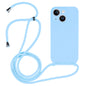 Crossbody Lanyard Liquid Silicone Case, For iPhone 15 Plus