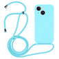 Crossbody Lanyard Liquid Silicone Case, For iPhone 15 Plus