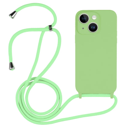 Crossbody Lanyard Liquid Silicone Case, For iPhone 15 Plus