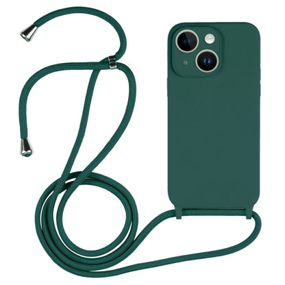 Crossbody Lanyard Liquid Silicone Case, For iPhone 15 Plus