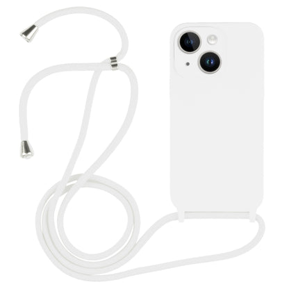 Crossbody Lanyard Liquid Silicone Case, For iPhone 15 Plus