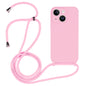 Crossbody Lanyard Liquid Silicone Case, For iPhone 15 Plus
