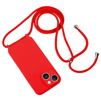 Crossbody Lanyard Liquid Silicone Case, For iPhone 15