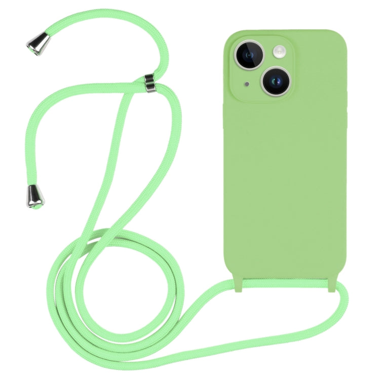 Crossbody Lanyard Liquid Silicone Case, For iPhone 15