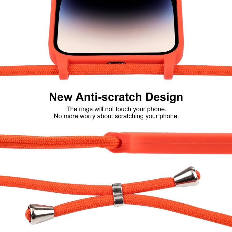 Crossbody Lanyard Liquid Silicone Case, For iPhone 15 Pro