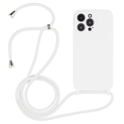 Crossbody Lanyard Liquid Silicone Case, For iPhone 15 Pro