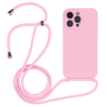Crossbody Lanyard Liquid Silicone Case, For iPhone 15 Pro