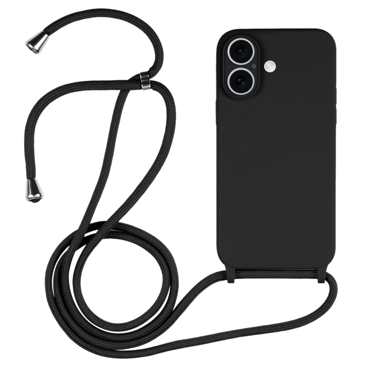 Crossbody Lanyard Liquid Silicone Case, For iPhone 16