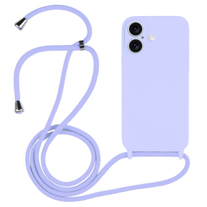 Crossbody Lanyard Liquid Silicone Case, For iPhone 16