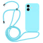 Crossbody Lanyard Liquid Silicone Case, For iPhone 16