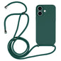 Crossbody Lanyard Liquid Silicone Case, For iPhone 16
