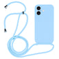 Crossbody Lanyard Liquid Silicone Case, For iPhone 16 Plus