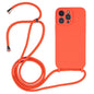 Crossbody Lanyard Liquid Silicone Case, For iPhone 16 Pro
