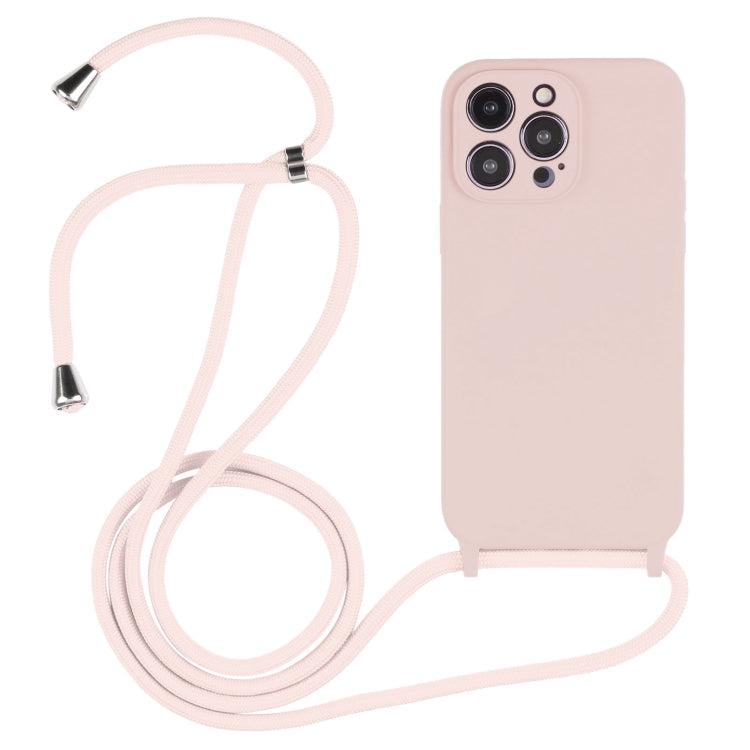 Crossbody Lanyard Liquid Silicone Case, For iPhone 16 Pro