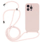 Crossbody Lanyard Liquid Silicone Case, For iPhone 16 Pro