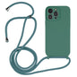 Crossbody Lanyard Liquid Silicone Case, For iPhone 16 Pro