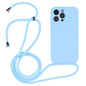 Crossbody Lanyard Liquid Silicone Case, For iPhone 16 Pro Max