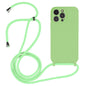 Crossbody Lanyard Liquid Silicone Case, For iPhone 16 Pro Max