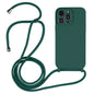 Crossbody Lanyard Liquid Silicone Case, For iPhone 16 Pro Max