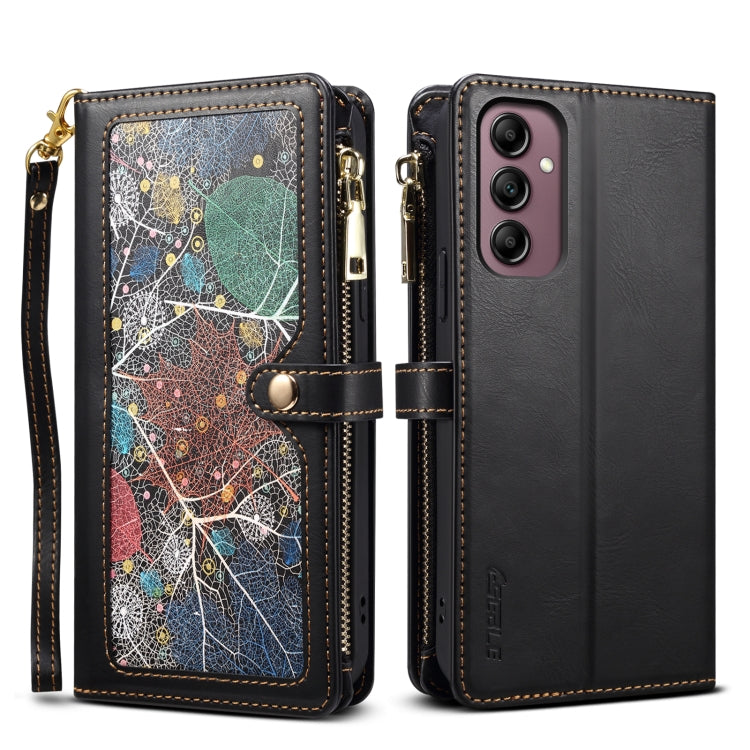 ESEBLE Star Series Lanyard Zipper Wallet RFID Leather Case