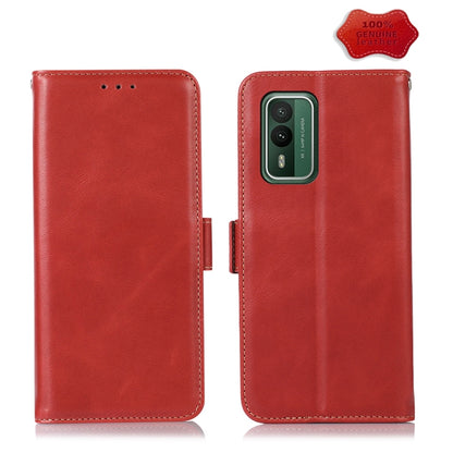 Magnetic Crazy Horse Texture Genuine Leather RFID Phone Case