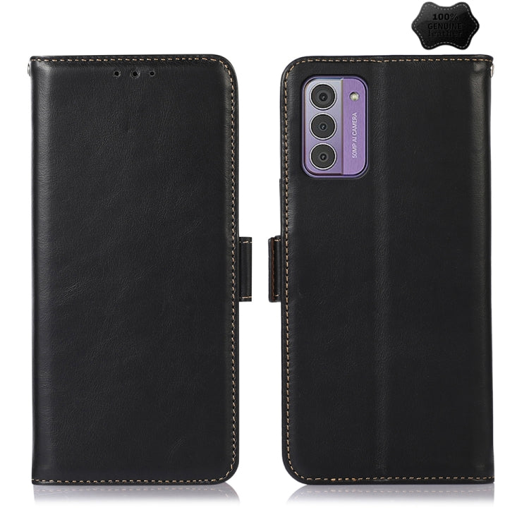 Magnetic Crazy Horse Texture Genuine Leather RFID Phone Case