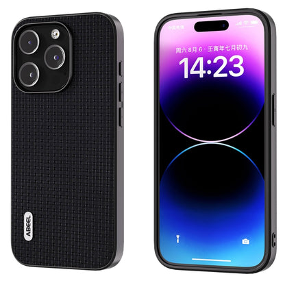 ABEEL Genuine Leather Luxury Black Edge Phone Case, For iPhone 15 Pro Max, For iPhone 15 Pro, For iPhone 15 Plus, For iPhone 15, For iPhone 14 Plus, For iPhone 14