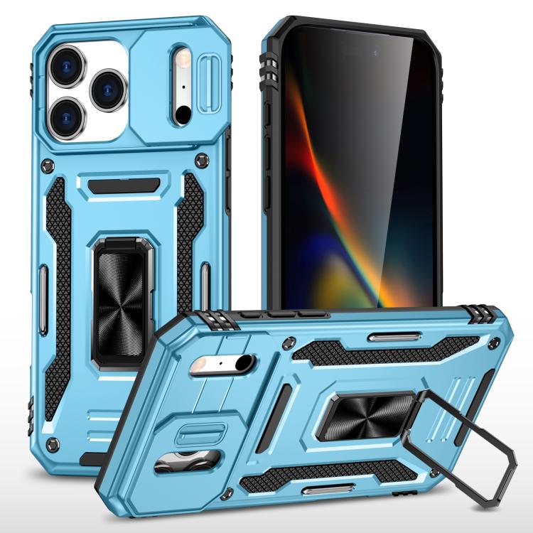 Armor PC + TPU Camera Shield Phone Case, For iPhone 17e / 16e, For iPhone 17 Pro Max, For iPhone 17 Pro