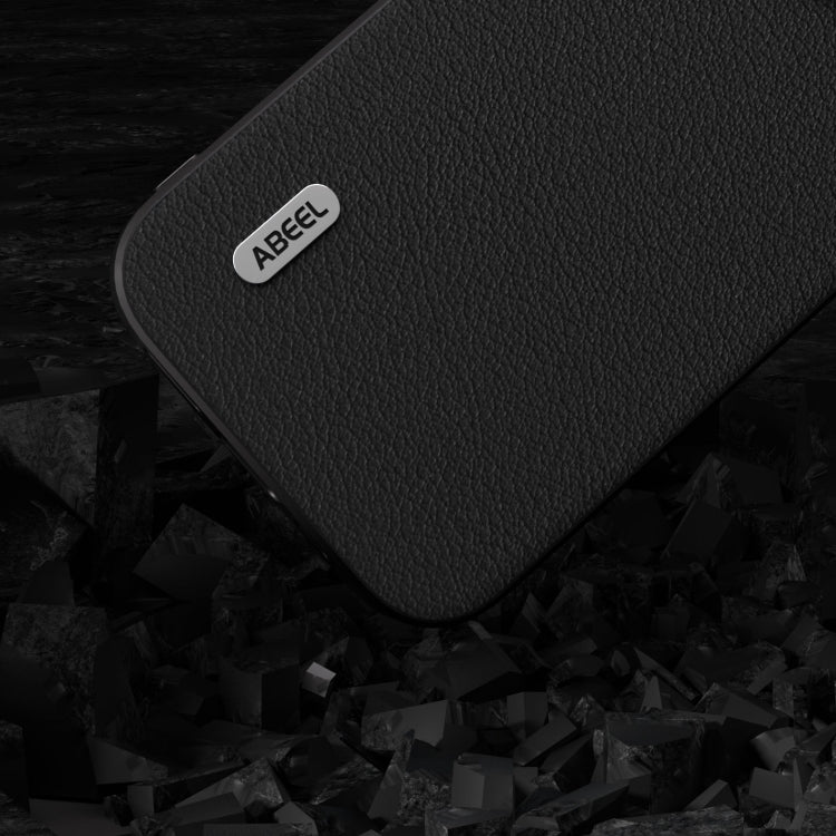 ABEEL Genuine Leather Wave Black Edge Phone Case