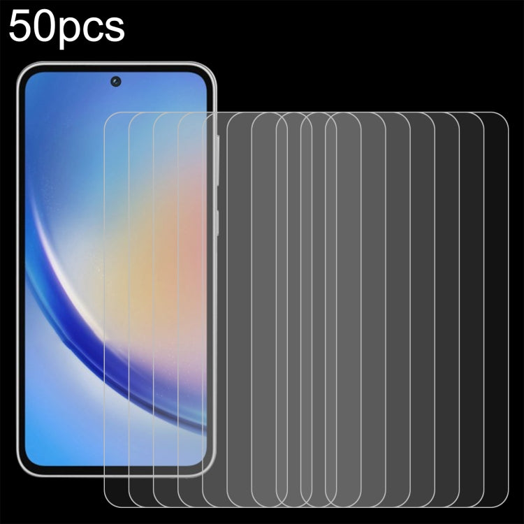 50pcs 0.26mm 9H 2.5D Tempered Glass Film