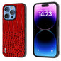 ABEEL Genuine Leather Crocodile Pattern Black Edge Phone Case, For iPhone 16 Pro Max, For iPhone 16 Pro, For iPhone 16 Plus, For iPhone 16, For iPhone 15 Pro Max, For iPhone 15 Pro