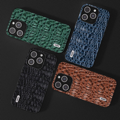 ABEEL Genuine Leather Canopy Black Edge Phone Case, For iPhone 15 Pro Max, For iPhone 15 Pro, For iPhone 15 Plus, For iPhone 15