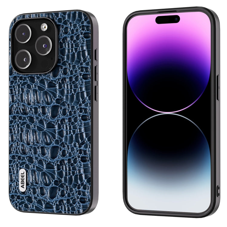 ABEEL Genuine Leather Canopy Black Edge Phone Case, For iPhone 15 Pro Max, For iPhone 15 Pro, For iPhone 15 Plus, For iPhone 15