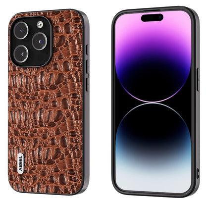 ABEEL Genuine Leather Canopy Black Edge Phone Case, For iPhone 15 Pro Max, For iPhone 15 Pro, For iPhone 15 Plus, For iPhone 15