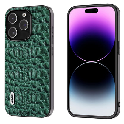 ABEEL Genuine Leather Canopy Black Edge Phone Case, For iPhone 15 Pro Max, For iPhone 15 Pro, For iPhone 15 Plus, For iPhone 15