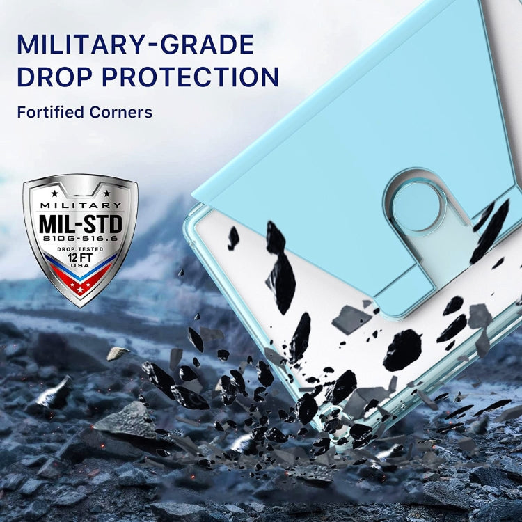 Clear 360 Rotation Stand Smart Leather Tablet Case