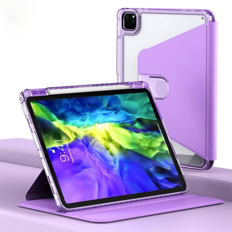 Clear 360 Rotation Stand Smart Leather Tablet Case