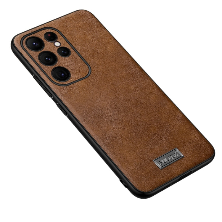 SULADA Shockproof TPU + Handmade Leather Phone Case