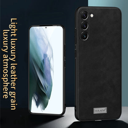 SULADA Shockproof TPU + Handmade Leather Phone Case