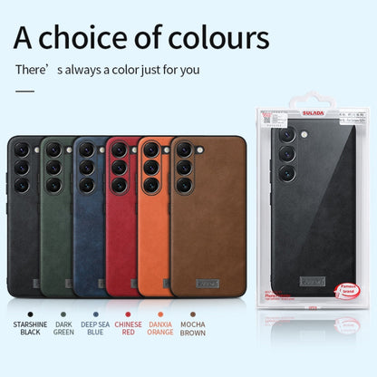 SULADA Shockproof TPU + Handmade Leather Phone Case